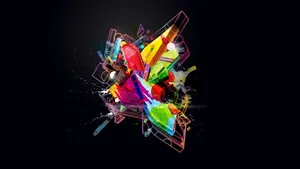 Graphic Design Colorful Abstract Objects Wallpaper