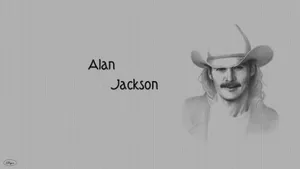 Graphic Sketch With Alan Jackson Text Wallpaper