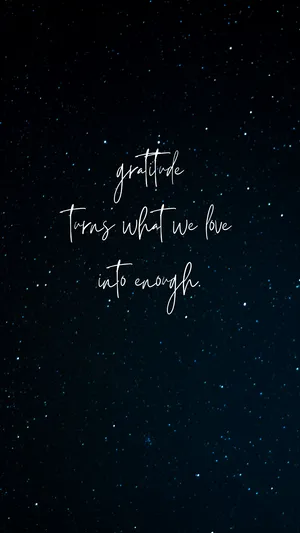 Gratitude White Script Wallpaper