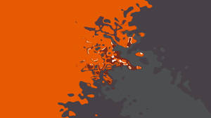 Gray And Orange Abstract Presentation Wallpaper