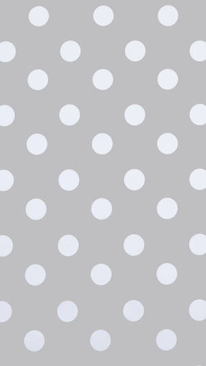 Gray And White Big Polka Dots Wallpaper