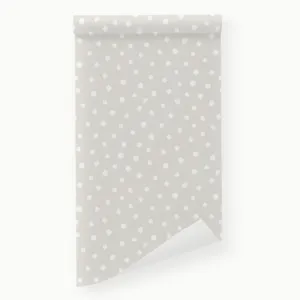Gray And White Polka Dot Wallpaper