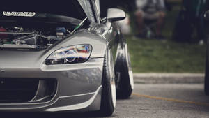 Gray Japanese Domestic Market (jdm) Car Close Up Wallpaper