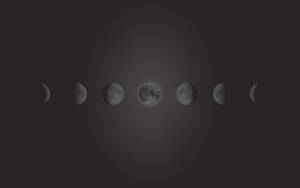 Gray Moon Phases Graphic Wallpaper