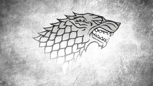 Gray Vintage House Stark Direwolf Wallpaper