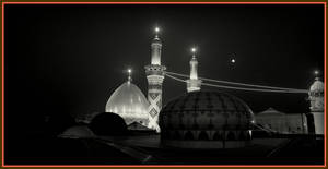 Grayscale Al-abbas Shrine Karbala Wallpaper