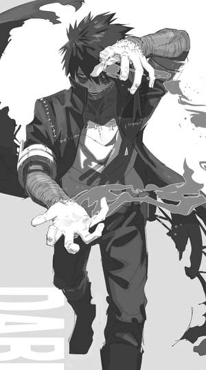 Grayscale Cute Dabi Bnha Wallpaper