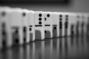 Grayscale Domino Shadows Wallpaper