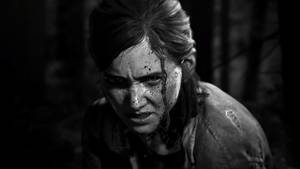 Grayscale Ellie Williams The Last Of Us 4k Wallpaper