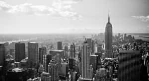 Grayscale New York City Laptop Wallpaper