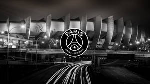 Grayscale Psg Stadium Logo Wallpaper