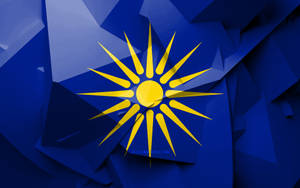 Greek Macedonia Flag Abstract Background Wallpaper