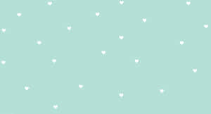 Green Aesthetic Desktop Hearts Wallpaper