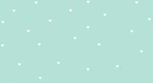 Green Aesthetic Desktop Hearts Wallpaper