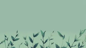 Green Aesthetic Floral Background Wallpaper