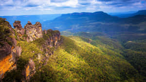 Green And Blue Mountain Wallpaper