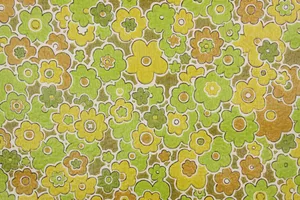 Green And Brown Floral Patter Interior Design Wallpaper