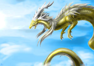 Green And Gold Dragon Wallpaper