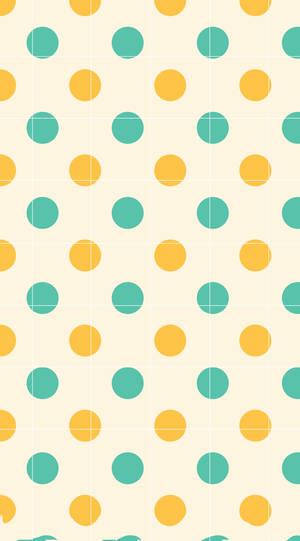 Green And Yellow Polka Dots Wallpaper