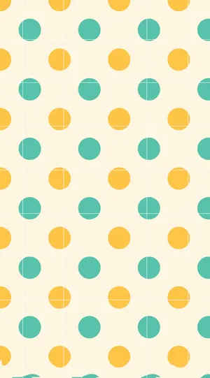 Green And Yellow Polka Dots Wallpaper
