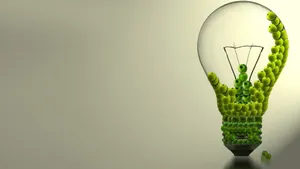 Green Apple Electricity Bulb Wallpaper