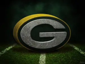 Green Bay Packers Grassy Field Logo Wallpaper