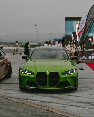 Green Bmw G80 At Racing Track Wallpaper