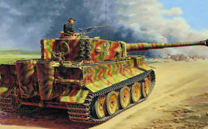 Green Camouflage Military Tank Wallpaper
