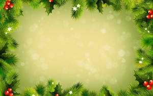 Green Christmas Background Wallpaper