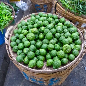 Green Citrus Kaffir Lime On The Basket Wallpaper