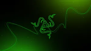 Green Connected Lines Razer Wallpaper
