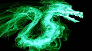 Green Fire Dragon Wallpaper