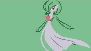 Green Gardevoir Vector Art Wallpaper