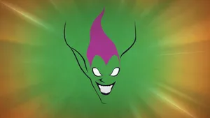 Green Goblin Line Art Wallpaper