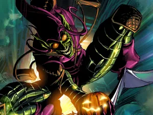 Green Goblin Pumpkin Wallpaper