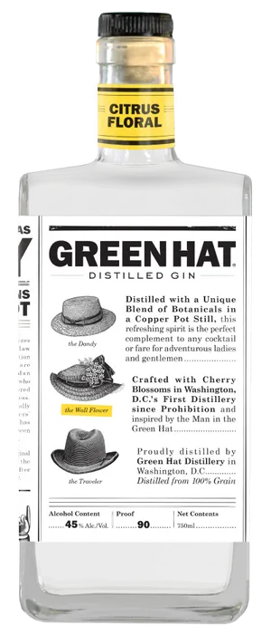 Green Hat Citrus Floral Gin Wallpaper