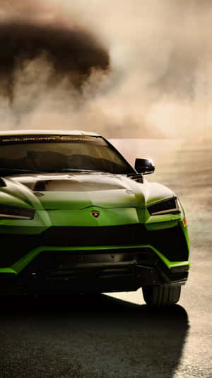 Green Lamborghini Iphone Lock Screen Wallpaper