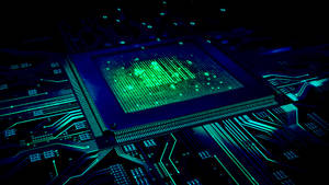 Green Light Diodes Circuit Board Wallpaper