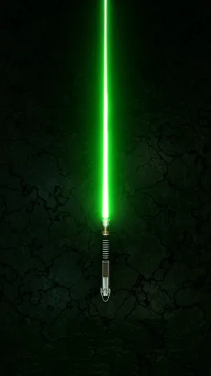 Green Lightsaber In Star Wars Cell Phone Wallpaper