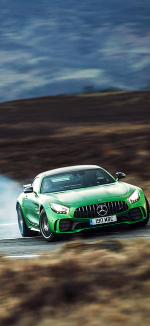 Green Mercedes-amg Desert Iphone Wallpaper