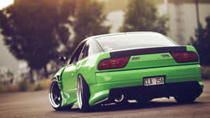 Green Nissan Silvia S13 Wallpaper