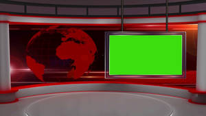 Green Screen News Studio Wallpaper