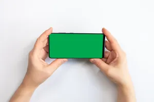 Green Screen On White Surface Wallpaper
