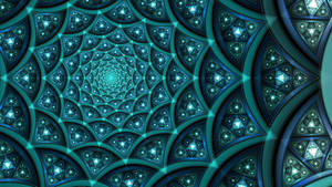 Green Spiral Creates A Beautiful Abstract Background Wallpaper