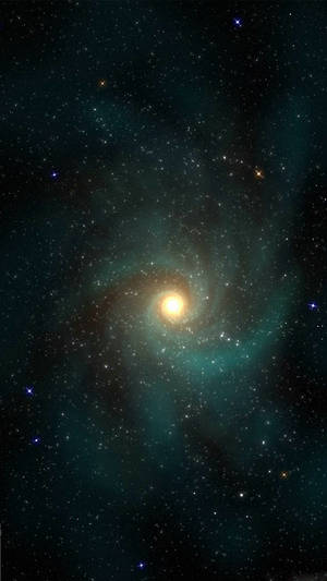 Green Spiral Galaxy Top Iphone Hd Wallpaper