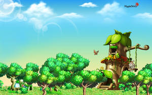 Green Trees Maplestory Wallpaper