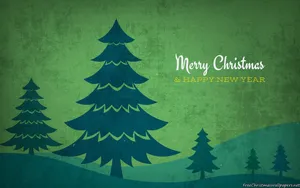 Green Vintage Christmas Wallpaper