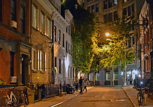 Greenwich Ct Street At Night Wallpaper