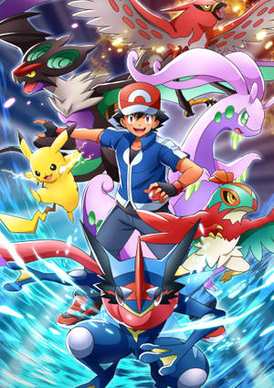 Greninja With Friends Wallpaper