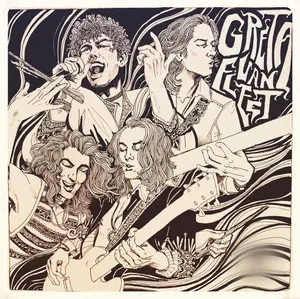 Greta Van Fleet Rock Band Sketched Picture Wallpaper